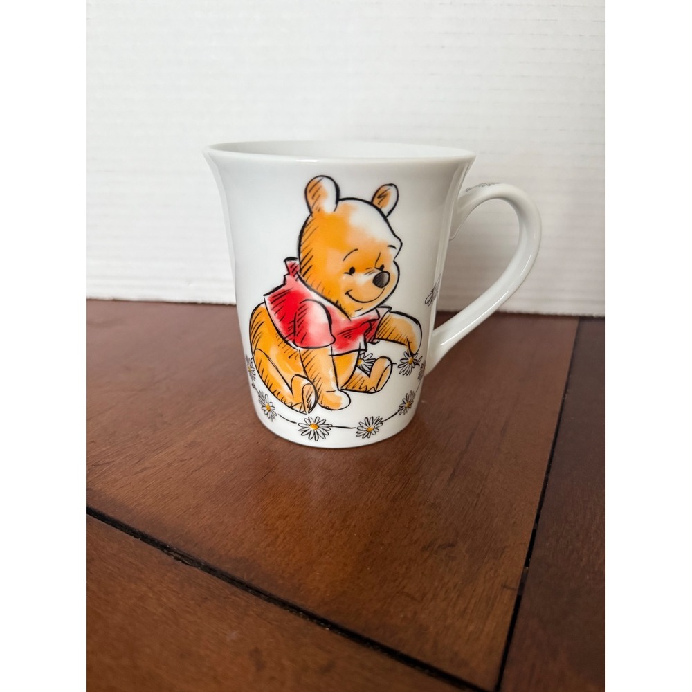 DISNEY Winnie The‎ Pooh DAISY CHAIN 4.25" Cup Mug Collectible Pooh & Piglet EUC
